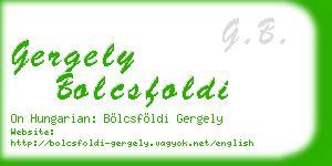 gergely bolcsfoldi business card